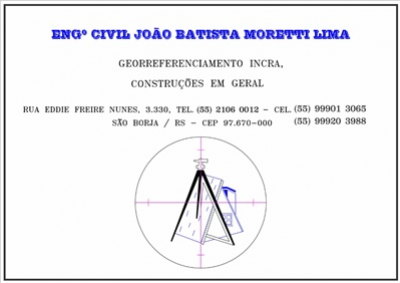 ENGENHEIRO CIVIL JOÃO BATISTA MORETTI LIMA São Borja RS